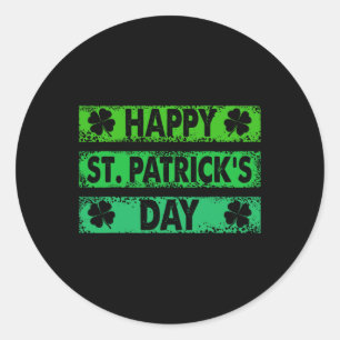 Sticker Rond Happy Jour de la Saint Patrick 2025 - Happy St Pat