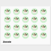 Sticker Rond Happy Jour de la Saint Patrick Dog Mail (Feuille)