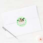 Sticker Rond Happy Jour de la Saint Patrick Dog Mail (Enveloppe)