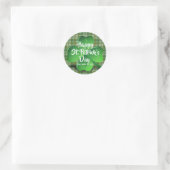 Sticker Rond Happy Jour de la Saint Patrick Shamrock vert perso (Sac)