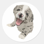 Sticker Rond Happy Little Pup 1.0 (Devant)