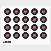 Sticker Rond Happy Memorial Day Design élégant (Feuille)
