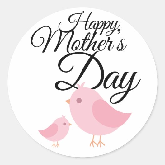 Sticker Rond Happy mother's day ! (Devant)