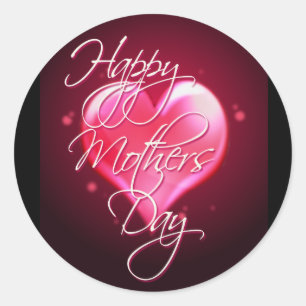 Sticker Rond HAPPY MOTHER'S DAY HEART by SHARON SHARPE