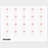 Sticker Rond Happy New Year Blush Pink Rose Gold Disco Ball (Feuille)