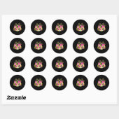 Sticker Rond Happy New Year Disco Ball Coquette Bow New Years E (Feuille)