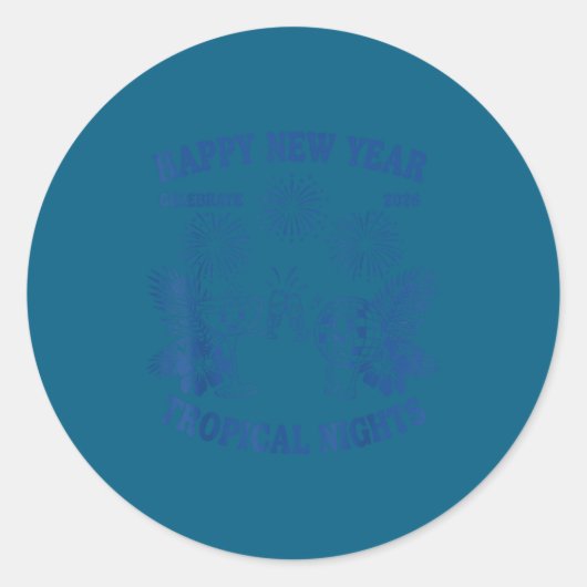 Sticker Rond Happy New Year Trocal Nights 2026 Celebration  (Devant)