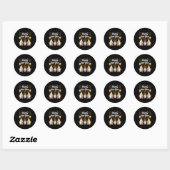 Sticker Rond Happy New Years Eve Party Gnomes Matching Family  (Feuille)