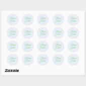 Sticker Rond Happy Pâques pastel script mignon lapins amusants (Feuille)