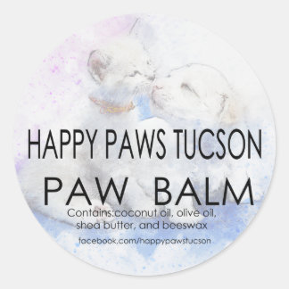 Sticker Rond Happy Paws Balm Round