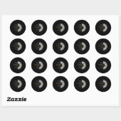 Sticker Rond Happy Quote Funny Camera Settings & ; Photograp (Feuille)