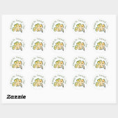 Sticker Rond Happy St. Patrick`s Day Shamrock Clover (Feuille)