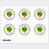 Sticker Rond Happy St. Patrick's Day (Feuille)