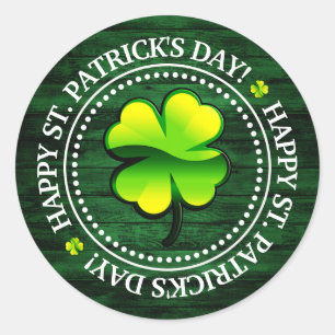 Sticker Rond Happy St. Patrick's Day