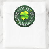 Sticker Rond Happy St. Patrick's Day (Sac)
