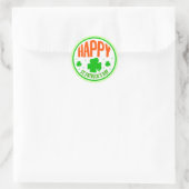 Sticker Rond Happy St. Patrick's Day Circle Design-63501 (Sac)