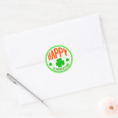 Sticker Rond Happy St. Patrick's Day Circle Design-63501 (Enveloppe)