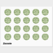 Sticker Rond happy st Patrick's day coutume shamrock (Feuille)