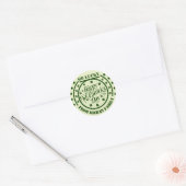 Sticker Rond happy st Patrick's day coutume shamrock (Enveloppe)