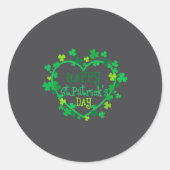 Sticker Rond Happy St. Patrick's Day Funny Saint Patrick Irish  (Devant)