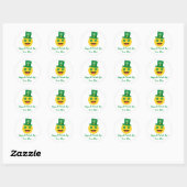 Sticker Rond Happy St. Patricks Day Sticker- EMOJI (Feuille)