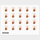 Sticker Rond Happy Thanksgiving (Feuille)