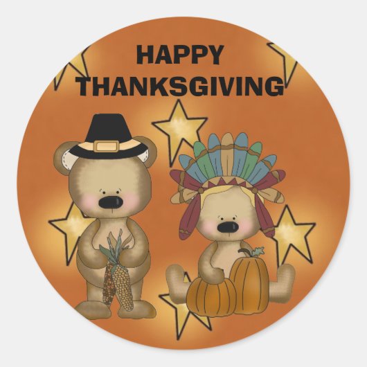 STICKER ROND HAPPY THANKSGIVING (Devant)