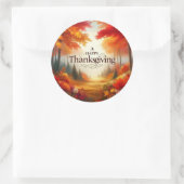 Sticker Rond Happy Thanksgiving (Sac)