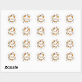 Sticker Rond Happy Thanksgiving (Feuille)