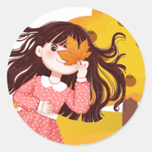 Sticker Rond Happy Thanksgiving