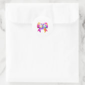 Sticker Rond Happy Valentine's Day Coquette Disco Ball Heart Gi (Sac)