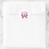 Sticker Rond Happy Valentine's Day Coquette Disco Ball Heart Gi (Sac)