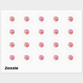 Sticker Rond Happy Valentine's Day Funny Coquette Disco Ball Gi (Feuille)