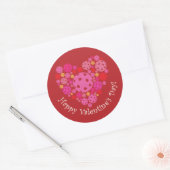 Sticker Rond Happy Valentine's Day Pickleball Style (Enveloppe)