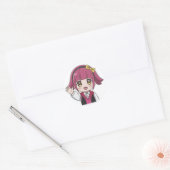 Sticker Rond "Happy Wave Anime Sticker" (Enveloppe)