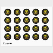 STICKER ROND HARD ROCK (Feuille)
