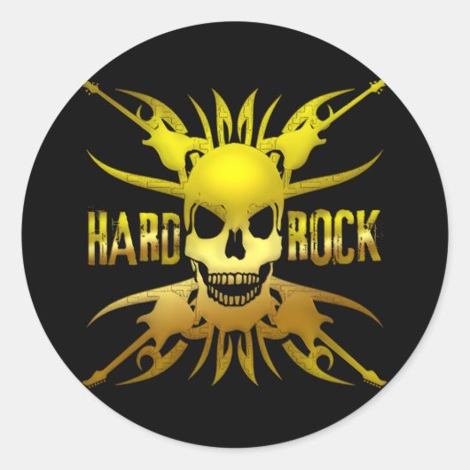 STICKER ROND HARD ROCK (Devant)