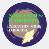 Sticker Rond Hardcore AI Agent Monospace Text 1 (Devant)