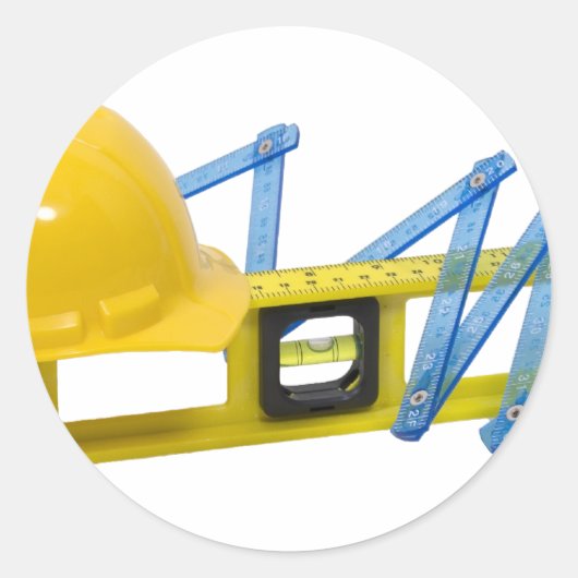 Sticker Rond HardHatLevelConstruction062509 (Devant)