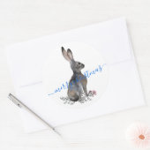 Sticker Rond Hare Rabbit Joyeux Noël (Enveloppe)