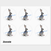 Sticker Rond Hare Rabbit Joyeux Noël (Feuille)