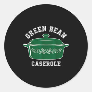 Sticker Rond Haricot vert Cerole Humour de Thanksgiving Meme Ho