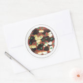 Sticker Rond Haricots à queue large Stew Nourriture jamaïcaine (Enveloppe)