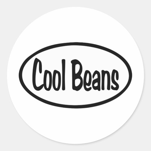 Sticker Rond Haricots cool ovale (Devant)