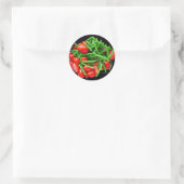 Sticker Rond Haricots verts et tomates (Sac)