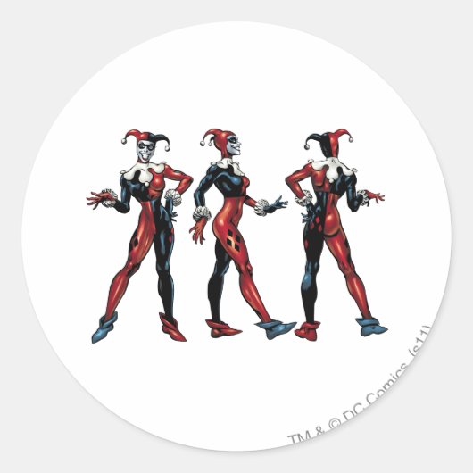 Sticker Rond Harley Quinn - Tous les côtés (Devant)