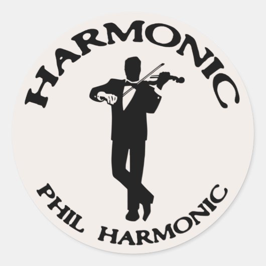 Sticker Rond Harmonic, Phil Harmonic (Devant)