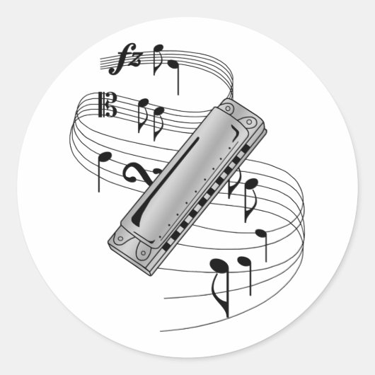 Sticker Rond Harmonica (Devant)