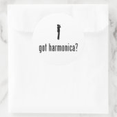 Sticker Rond Harmonica Player (Sac)