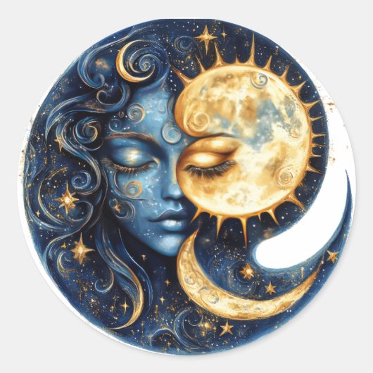 Sticker Rond Harmonie céleste (Devant)